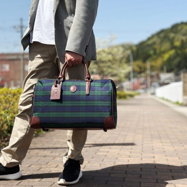 ボストンバッグトラベルバッグ旅行鞄おしゃれなチェック柄メンズレディース軽量2WAY一泊日本製豊岡製鞄ブランドCACCIATORE31135旅行合宿バス旅行鞄倶楽部