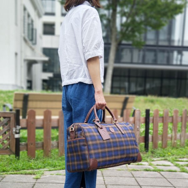 ボストンバッグトラベルバッグ旅行鞄おしゃれなチェック柄メンズレディース軽量2WAY一泊日本製豊岡製鞄ブランドCACCIATORE31135旅行合宿バス旅行鞄倶楽部