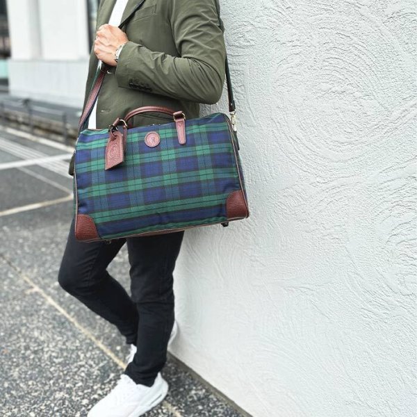 ボストンバッグトラベルバッグ旅行鞄おしゃれなチェック柄メンズレディース軽量2WAY一泊日帰り日本製豊岡製鞄ブランドCACCIATORE31136バス旅行鞄倶楽部