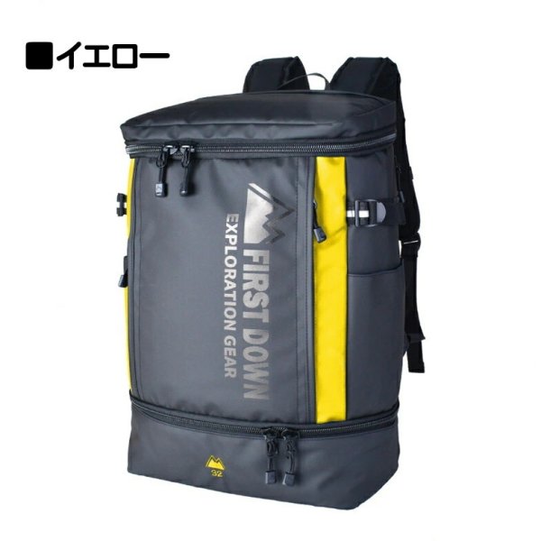 D-バッグスクエア―リュックバックパック32リッター大容量ブランドFIRSTDOWNファーストダウン33059PC収納2ルーム2層式防滴防汚通勤通学遠足撥水スポーツ旅行