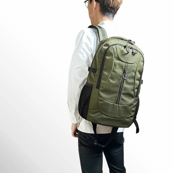 画像2: D-バッグ 軽量 リュックサック バックパック 19リッター 高密度ナイロン ブランド GULLWING 42598 モバイルポケット 通勤 通学 遠足 スポーツ トレッキング 旅行 鞄倶楽部 (2)