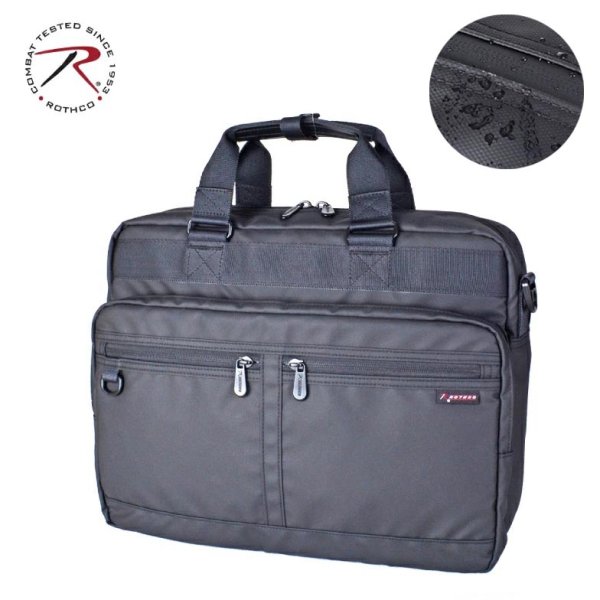 画像1: ビジネスバッグ メンズ ショルダー 2way ブランド ROTHCO ロスコ 45085 耐水 止水ファスナー 防汚 軽量 消臭 A4ファイル対応 ノートPC収納 キャリーオン パソコンバッグ 手提げ 斜め掛け 肩掛け 通勤 通学 (1)