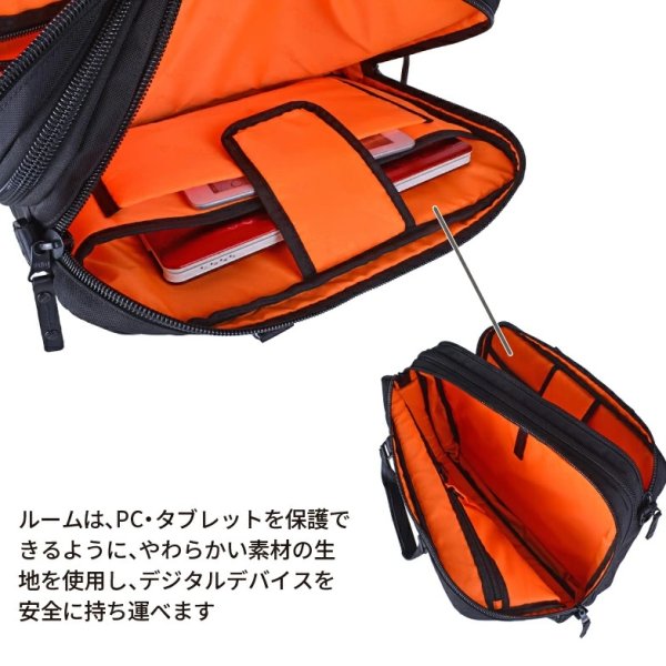 画像6: ビジネスバッグ ビジネスリュック ショルダー 3way 2ルーム 軽量 撥水 ノートPC タブレット対応 ブランド ROTHCO ロスコ 45094 縦型 エクスパンド機能 メンズ レディース パソコンバッグ 通勤 通学 就活 (6)