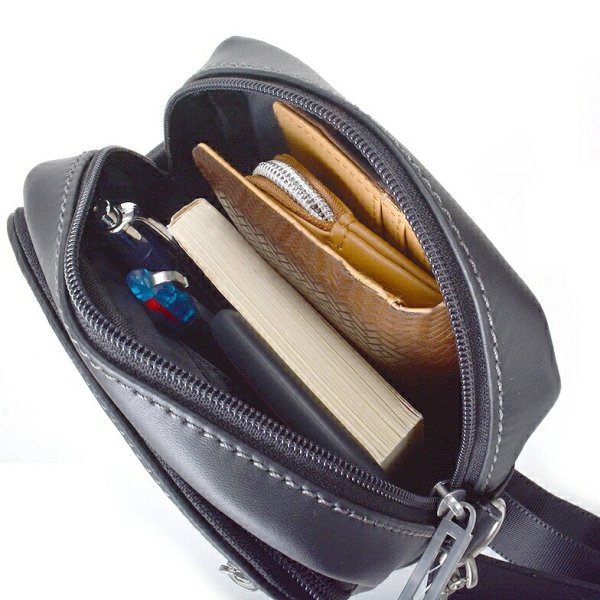 ショルダーバッグ牛革リアルレザー肩掛け斜め掛け小さめ縦型鞄メンズブランドSAXONサクソン5042サコッシュ本革クロお散歩冠婚葬祭旅行外出