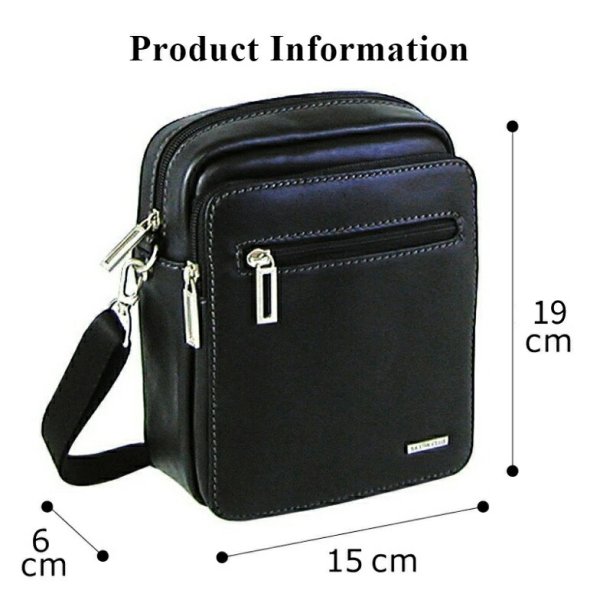 ショルダーバッグ牛革リアルレザー肩掛け斜め掛け小さめ縦型鞄メンズブランドSAXONサクソン5042サコッシュ本革クロお散歩冠婚葬祭旅行外出