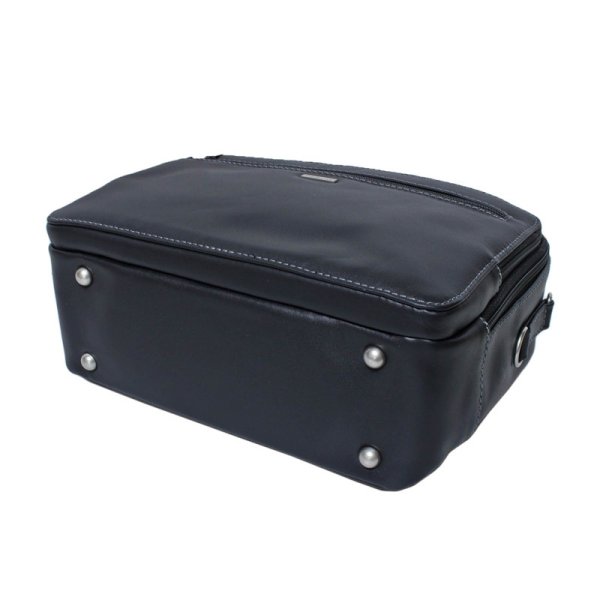 画像8: ショルダーバッグ 牛革 リアルレザー 肩掛け 斜め掛け 持ち手付き 横型 鞄 メンズ ブランド SAXON サクソン 5047 本革 クロ お散歩 冠婚葬祭 旅行 外出 (8)