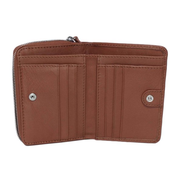 サイフ二つ折り深札入れ財布本革ブランドEDWIN[エドウィン]510656山羊革ゴートレザーウォレット大きいラウンドファスナー小銭入れカードポケットギフトプレゼント