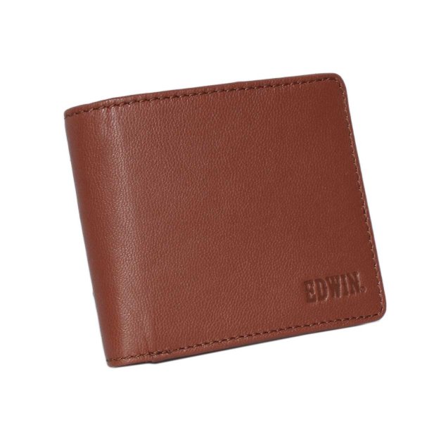 サイフ二つ折り財布小銭入れ付き本革メンズブランドEDWIN[エドウィン]山羊革ゴートレザーウォレットギフトプレゼント