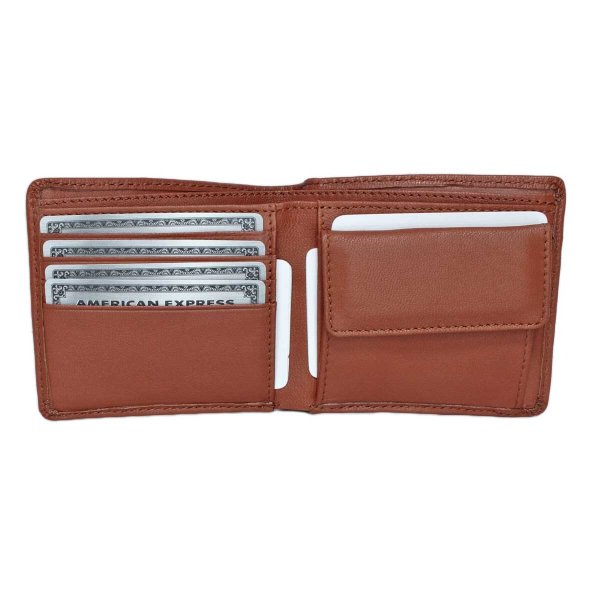 サイフ二つ折り財布小銭入れ付き本革メンズブランドEDWIN[エドウィン]山羊革ゴートレザーウォレットギフトプレゼント