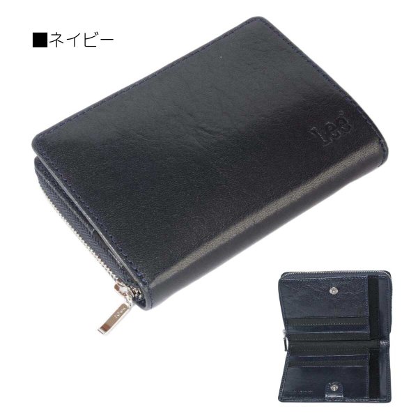 財布二つ折り深札入れブランドメンズサイフ本革Lee[リー]No:520266イタリアンレザーウォレットラウンドファスナー小銭入れカードポケットギフトプレゼント