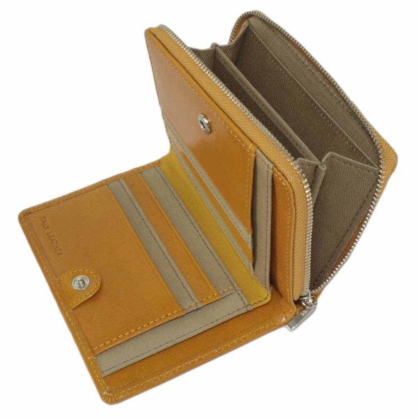 財布二つ折り深札入れブランドメンズサイフ本革Lee[リー]No:520266イタリアンレザーウォレットラウンドファスナー小銭入れカードポケットギフトプレゼント