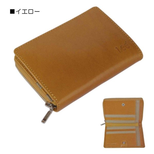 財布二つ折り深札入れブランドメンズサイフ本革Lee[リー]No:520266イタリアンレザーウォレットラウンドファスナー小銭入れカードポケットギフトプレゼント