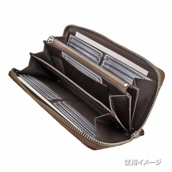 財布束入れウォレットブランドメンズレディースサイフ牛革Lee[リー]No:520526ラウンドファスナーレザーおしゃれなステッチファスナー小銭入れカードポケットギフトプレゼントサステナブル