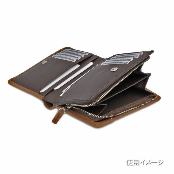 財布二つ折り深札入れブランドメンズレディースサイフ牛革Lee[リー]No:520527レザーおしゃれなステッチウォレットＬ字ファスナー大型小銭入れカードポケットギフトプレゼントサステナブル