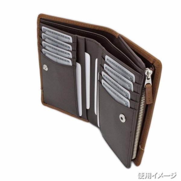 財布二つ折り深札入れブランドメンズレディースサイフ牛革Lee[リー]No:520527レザーおしゃれなステッチウォレットＬ字ファスナー大型小銭入れカードポケットギフトプレゼントサステナブル