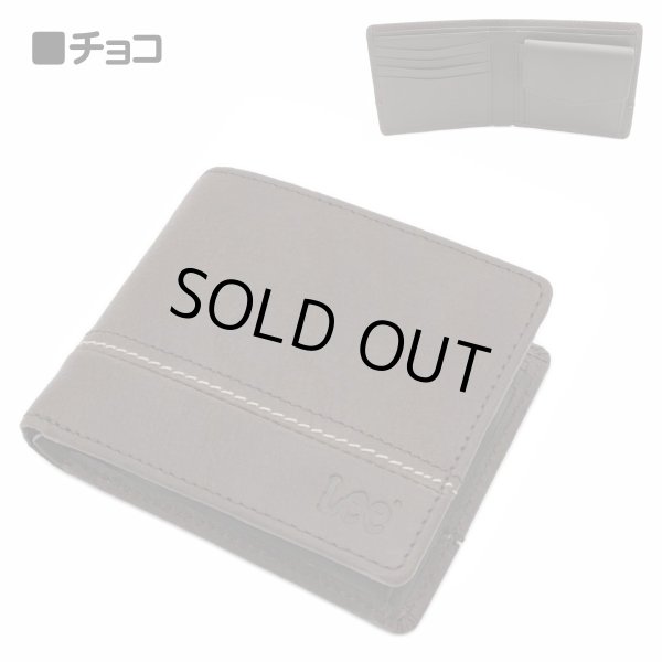 財布二つ折り小銭入れ付き牛革ブランドメンズおしゃれなステッチサイフLee[リー]No:520529レザーウォレットギフトプレゼントサステナブル