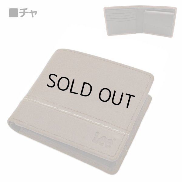 財布二つ折り小銭入れ付き牛革ブランドメンズおしゃれなステッチサイフLee[リー]No:520529レザーウォレットギフトプレゼントサステナブル