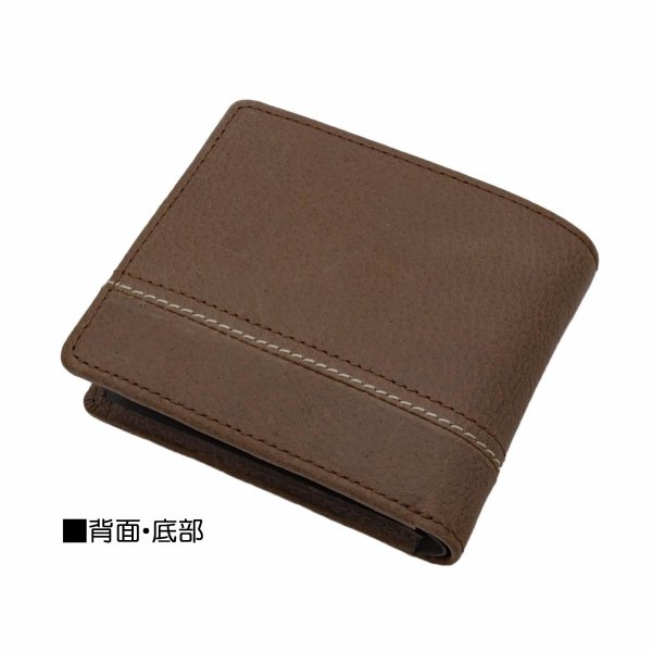 財布二つ折り小銭入れ付き牛革ブランドメンズおしゃれなステッチサイフLee[リー]No:520529レザーウォレットギフトプレゼントサステナブル