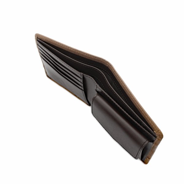 財布二つ折り小銭入れ付き牛革ブランドメンズおしゃれなステッチサイフLee[リー]No:520529レザーウォレットギフトプレゼントサステナブル