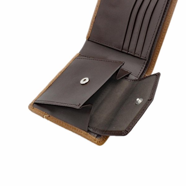 財布二つ折り小銭入れ付き牛革ブランドメンズおしゃれなステッチサイフLee[リー]No:520529レザーウォレットギフトプレゼントサステナブル