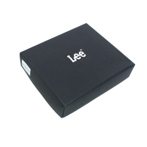 財布二つ折り深札入れブランドメンズサイフ牛革Lee[リー]520694レザーおしゃれなクロスステッチウォレットL字ファスナー大型小銭入れカードポケットギフトプレゼント