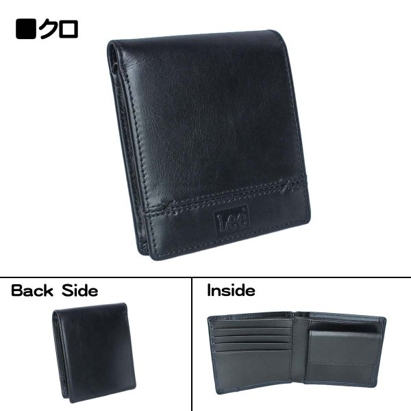 財布二つ折り小銭入れ付き牛革メンズおしゃれなクロスステッチサイフブランドLee[リー]520695レザーウォレットギフトプレゼント