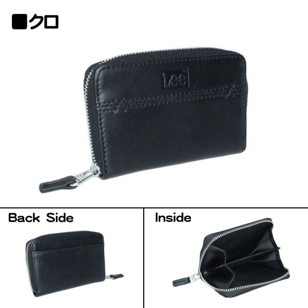 財布小銭入れサイフカード収納本革メンズレディースサイフブランド牛革Lee[リー]520696レザーウォレットラウンドファスナー式ギフトプレゼント