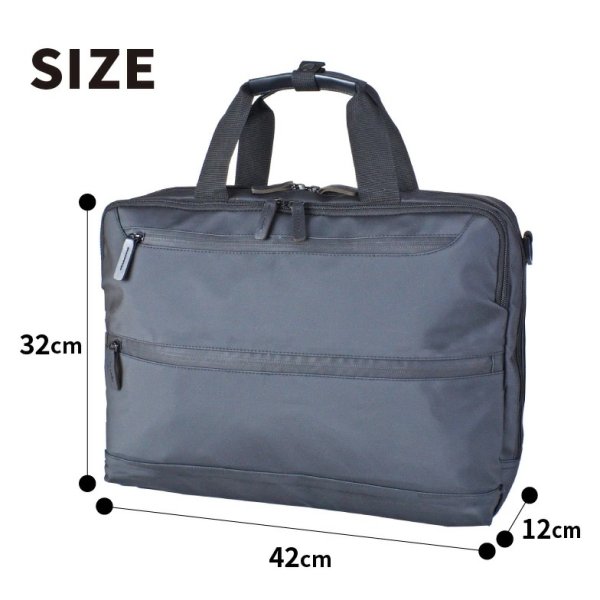 画像11: ビジネスバッグ A4 ビジネスリュック 背負う 持つ ショルダーバッグ 3Way 2ルーム メンズ レディース ブランド SAXON 5243 軽量 撥水 防滴 防汚 パソコンバッグ ノートPC 対応 キャリーオン 通勤 通学 就活 (11)