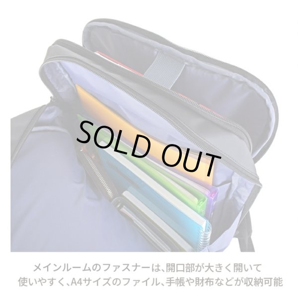 画像4: ビジネスリュック A4 ビジネスバッグ メンズ レディース ブランド SAXON 5244 縦型 2Way ナローリュック 軽量 撥水 防滴 防汚 パソコンバッグ ノートPC 対応 キャリーオン 通勤 通学 就活 (4)