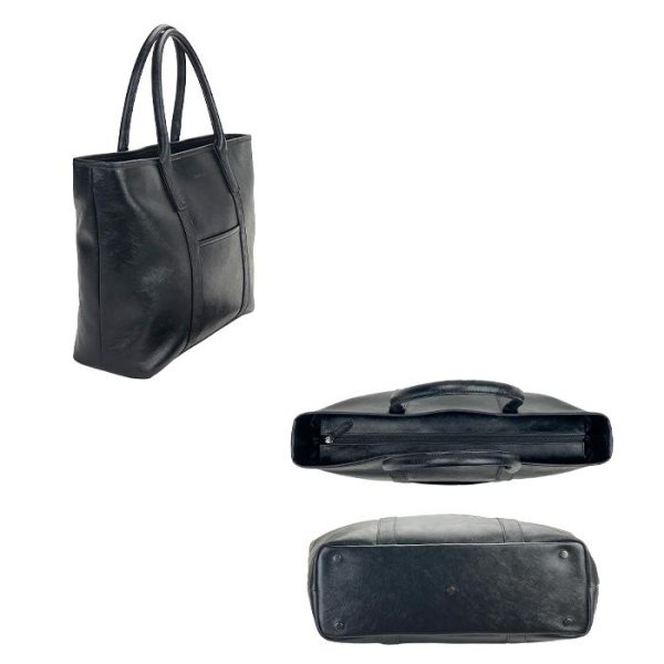 画像14: トートバッグ ビジネス カジュアル メンズ レディース ブランド HAMILTON 53444 B4用紙サイズ対応 防滴 防汚 黒 タブレット収納 横型 大開 通勤 通学 リクルート 鞄倶楽部 (14)