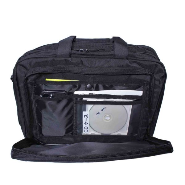 画像4: ビジネスバッグ リュック機能 メンズ レディース 大容量 B4ファイル対応 2層式 ブランド UNITED CLASSY ノートＰＣ対応 マチ拡張機能 ショルダーベルト 3Way 黒 横型 通勤 通学 出張 (4)