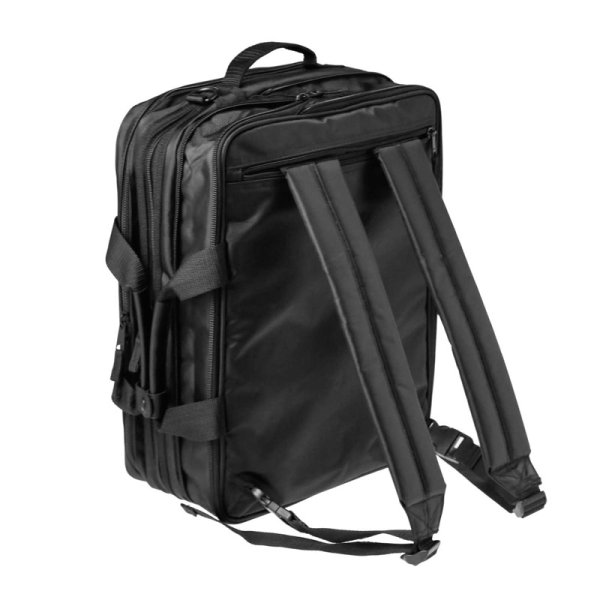 画像7: ビジネスバッグ リュック機能 メンズ レディース 大容量 B4ファイル対応 2層式 ブランド UNITED CLASSY ノートＰＣ対応 マチ拡張機能 ショルダーベルト 3Way 黒 横型 通勤 通学 出張 (7)