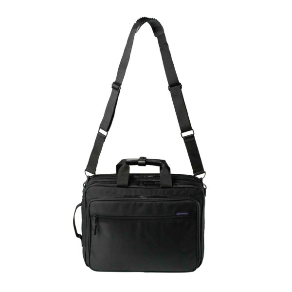 画像9: ビジネスバッグ リュック機能 メンズ レディース 大容量 B4ファイル対応 2層式 ブランド UNITED CLASSY ノートＰＣ対応 マチ拡張機能 ショルダーベルト 3Way 黒 横型 通勤 通学 出張 (9)