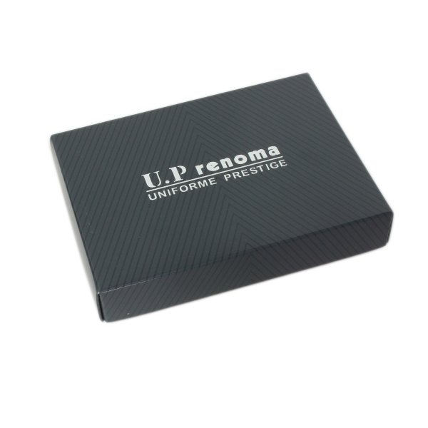 サイフカードホルダーU.PrenomaU.PレノマNo:61R655牛革二つ折り２層式札入れチャック式小銭入れレザー財布化粧箱入り就職入学ギフト贈り物プレゼントお祝い