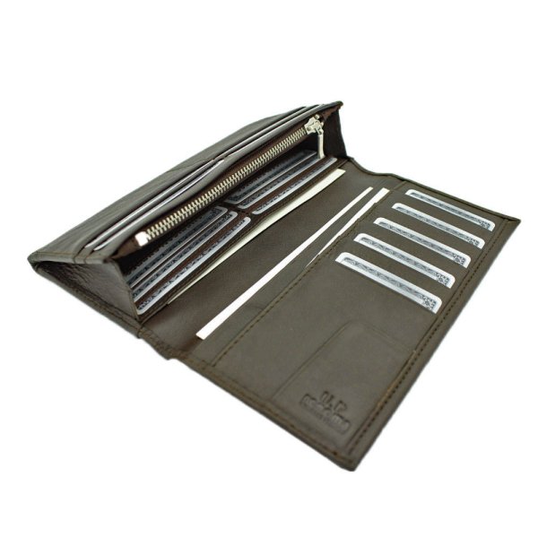 サイフ財布長財布束入れメンズ本牛革ステッチブランドU.Prenoma61R671小銭入れカード入れスリムソフトレザー化粧箱入りギフトプレゼントお祝い