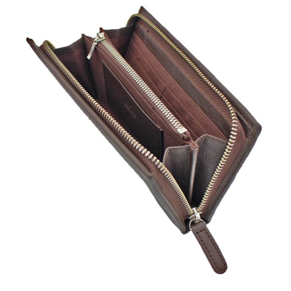 サイフラウンドファスナー長財布束入れメンズ本牛革ステッチブランドU.Prenoma61R672小銭入れカード入れスリムソフトレザー化粧箱入りギフトプレゼントお祝い