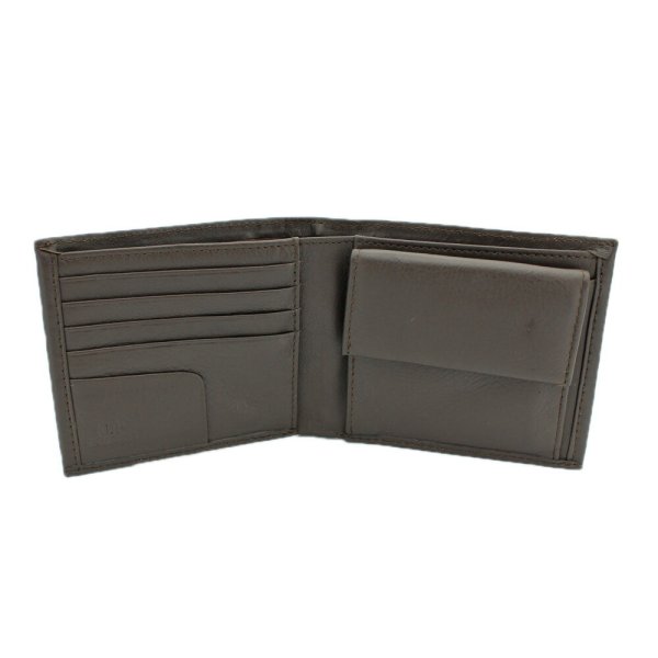 サイフ二つ折り財布札入れメンズ本牛革ステッチブランドU.Prenoma61R673小銭入れカード入れスリムソフトレザー化粧箱入りギフトプレゼントお祝い