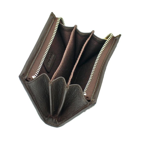 小銭入れコインケースL字ファスナーメンズ本牛革ステッチブランドU.Prenoma61R678カード入れスリムソフトレザー化粧箱入りギフトプレゼントお祝い