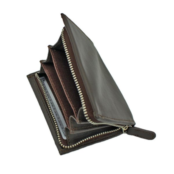 小銭入れコインケースL字ファスナーメンズ本牛革ステッチブランドU.Prenoma61R678カード入れスリムソフトレザー化粧箱入りギフトプレゼントお祝い