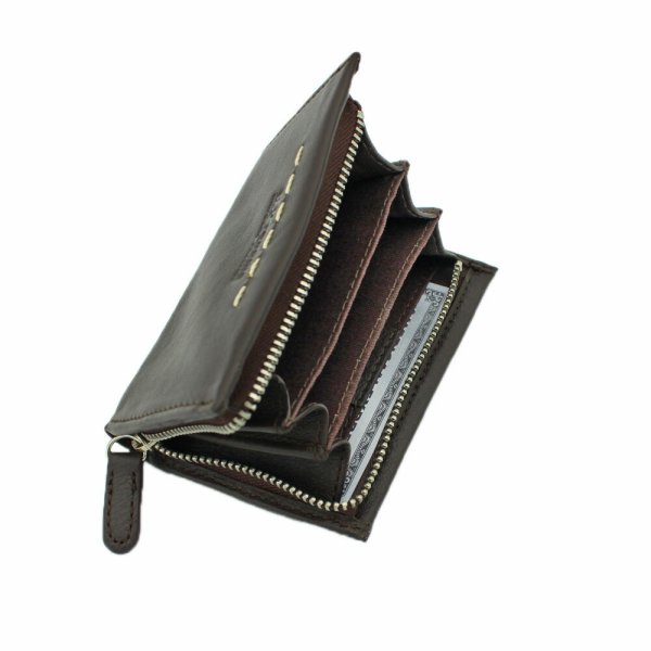 小銭入れコインケースL字ファスナーメンズ本牛革ステッチブランドU.Prenoma61R678カード入れスリムソフトレザー化粧箱入りギフトプレゼントお祝い