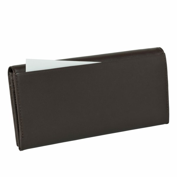 画像3: 財布 長財布 束入れ ブランド メンズ 本革 レザー サイフ カードポケット ブランド Crocodile クロコダイル 81CR61 おしゃれ サイドステッチ シープスキン レザー 化粧箱入り ギフト 贈り物 プレゼント お祝い (3)