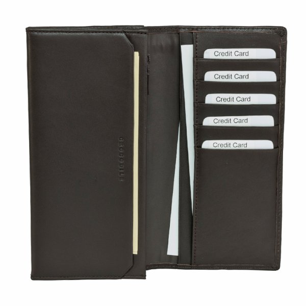 画像7: 財布 長財布 束入れ ブランド メンズ 本革 レザー サイフ カードポケット ブランド Crocodile クロコダイル 81CR61 おしゃれ サイドステッチ シープスキン レザー 化粧箱入り ギフト 贈り物 プレゼント お祝い (7)