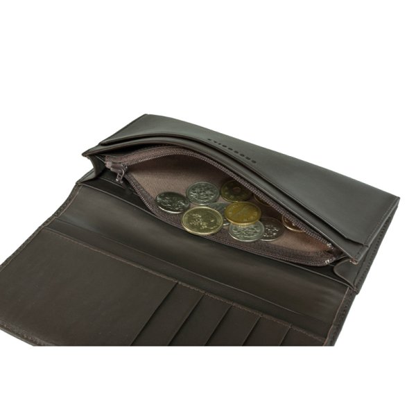 画像9: 財布 長財布 束入れ ブランド メンズ 本革 レザー サイフ カードポケット ブランド Crocodile クロコダイル 81CR61 おしゃれ サイドステッチ シープスキン レザー 化粧箱入り ギフト 贈り物 プレゼント お祝い (9)