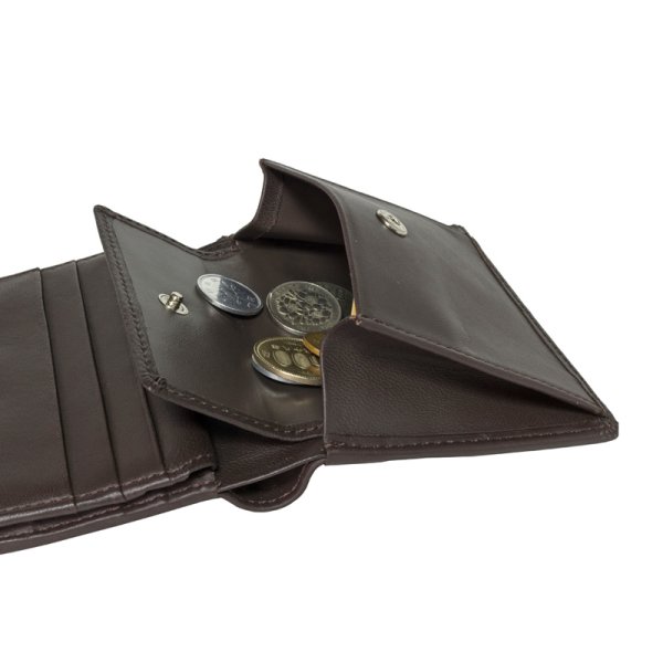 画像6: 財布 二つ折り ブランド メンズ 本革 レザー サイフ 深札入れ カードポケット 中ベラ 小銭入れ ブランド Crocodile クロコダイル 6CM053 おしゃれ シープスキン レザー 化粧箱入り ギフト 贈り物 プレゼント (6)