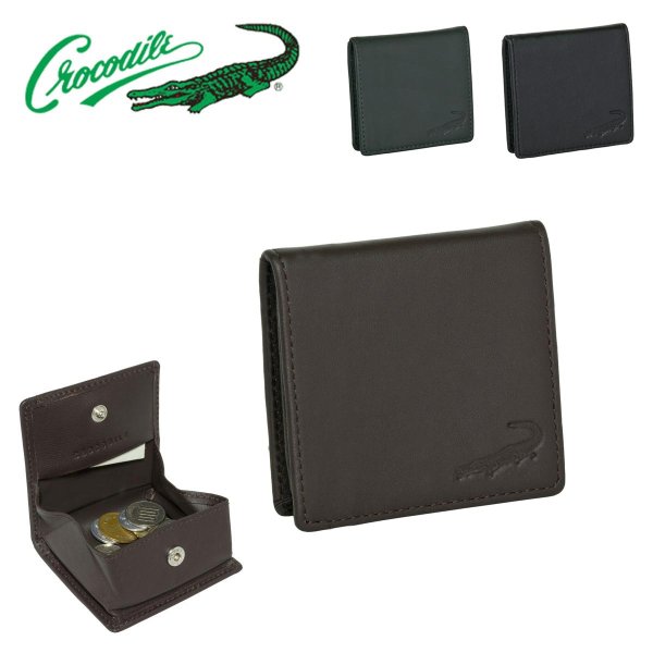 画像1: サイフ BOX型 小銭入れ ケース 大きく開き 使い易い ブランド Crocodile クロコダイル 6CM054 本革 おしゃれ シープスキン レザー 化粧箱入り ギフト 贈り物 プレゼント お祝い (1)