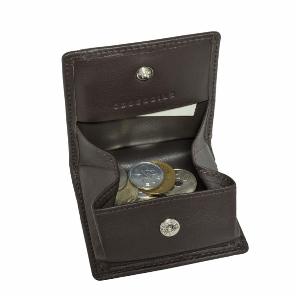 画像6: サイフ BOX型 小銭入れ ケース 大きく開き 使い易い ブランド Crocodile クロコダイル 6CM054 本革 おしゃれ シープスキン レザー 化粧箱入り ギフト 贈り物 プレゼント お祝い (6)