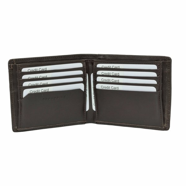 画像4: 財布 薄マチ 二つ折り 札入れ ブランド メンズ 本革 レザー サイフ 大容量 カードポケット 小銭入れ無し ブランド Crocodile クロコダイル 6CM057 シープスキン レザー 化粧箱入り ギフト 贈り物 プレゼント (4)