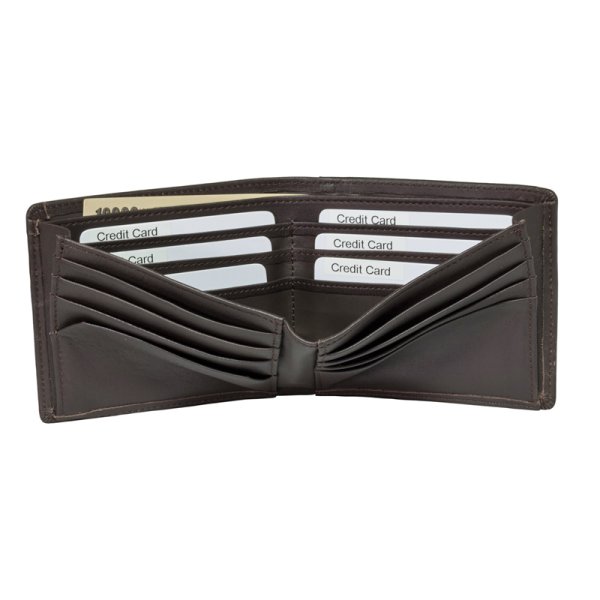 画像7: 財布 薄マチ 二つ折り 札入れ ブランド メンズ 本革 レザー サイフ 大容量 カードポケット 小銭入れ無し ブランド Crocodile クロコダイル 6CM057 シープスキン レザー 化粧箱入り ギフト 贈り物 プレゼント (7)