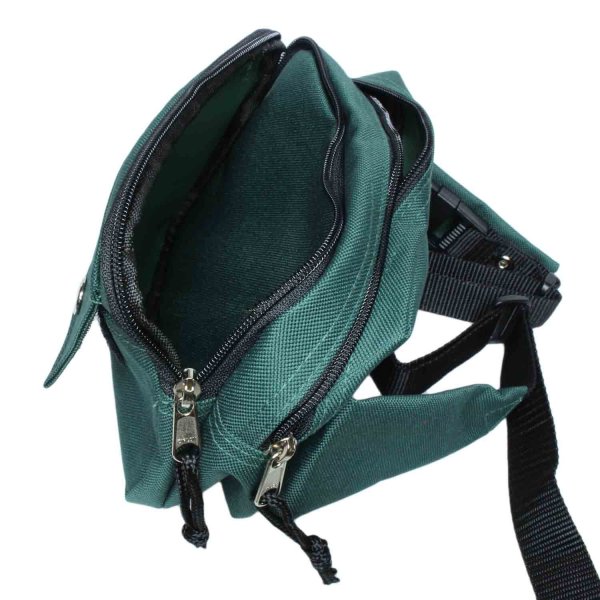 ウエストポーチ角型バッグ盗難防止二重ロック構造ブランドAVALONアバロン7002本体2室前ポケット付き集金旅行お出掛けお散歩