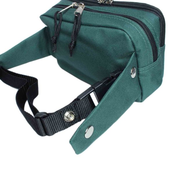 ウエストポーチ角型バッグ盗難防止二重ロック構造ブランドAVALONアバロン7002本体2室前ポケット付き集金旅行お出掛けお散歩